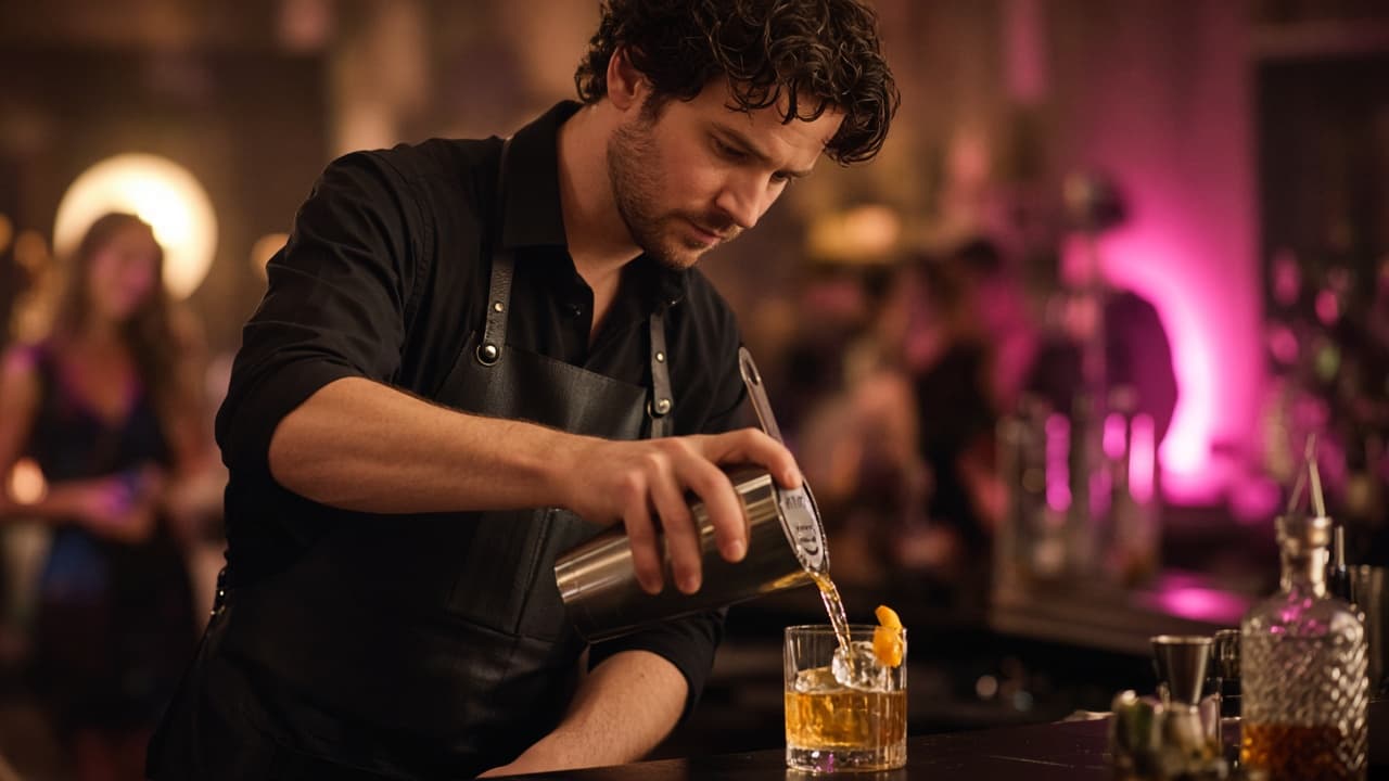 Bartender pouring drinks at a Phoenix party